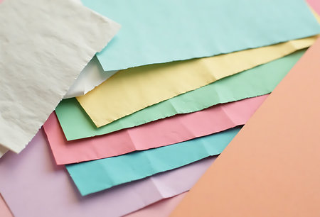 Blank sticky note on colorful background, copy space for your textの写真素材
