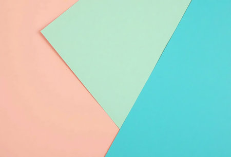 Abstract geometric paper background in pastel colors. Minimal concept.