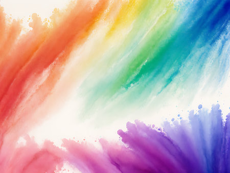Abstract rainbow watercolor background. Digital art painting. 3d rendering.の写真素材