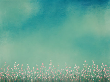 Grunge floral background with space for your text or image.の写真素材