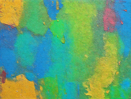 abstract background: multicolored spots of paint on the wall