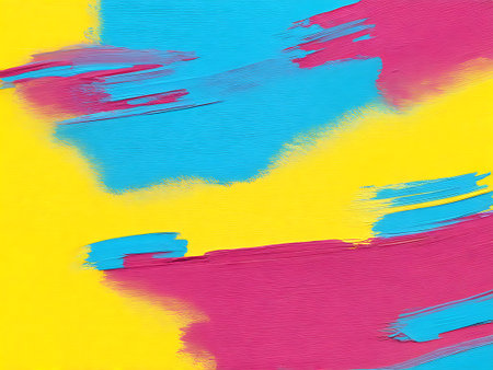 abstract background painted by brush strokes of different colors and saturation studio