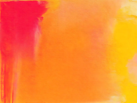 abstract orange background watercolours painting on paper of different colorsの写真素材