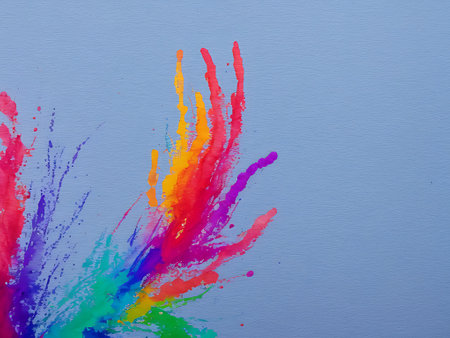 Abstract colorful watercolor hand paint on paper texture background for design.の写真素材