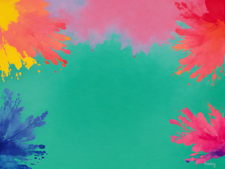 Abstract watercolor background with place for your text. Hand-drawn illustration.