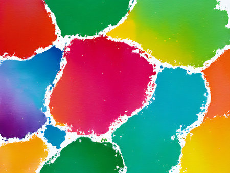 Colorful abstract background painted with watercolors and paint splashesの写真素材