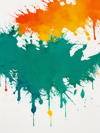 Abstract watercolor background with colorful spots. Hand-drawn illustration.