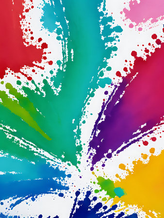 Abstract watercolor background with colorful spots. Hand-drawn illustration.