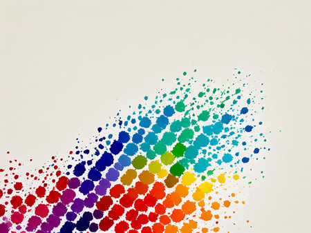 Abstract watercolor background with colorful spots. Hand-drawn illustration.の写真素材