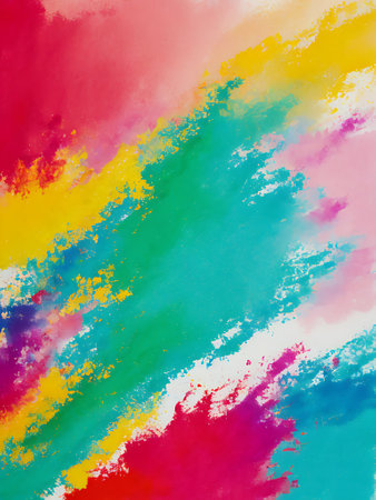 Abstract watercolor background with colorful spots. Hand-drawn illustration.の写真素材