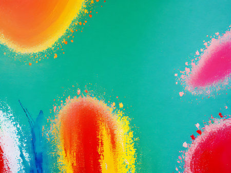 Abstract watercolor background with colorful spots. Hand-drawn illustration.