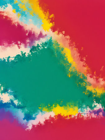 Abstract background with multi-colored paint splatter