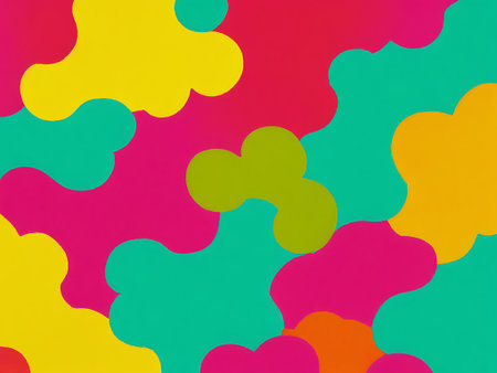 Abstract watercolor background with splashes and blots in rainbow colors