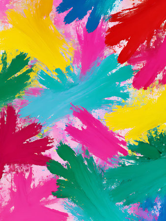 Abstract watercolor background with splashes and blots in rainbow colors