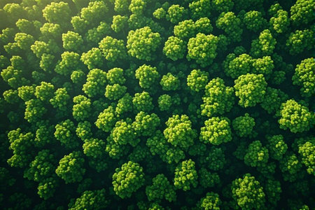 3d render of abstract fractal background with green plant shapes.