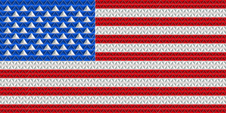 American banner. FLAG of triangles. Vector graphic eps10.のイラスト素材