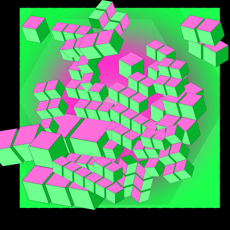 Colorful abstract cubes. Vector Graphic. Eps10のイラスト素材