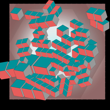 Colorful abstract cubes. Vector Graphic. Eps10のイラスト素材