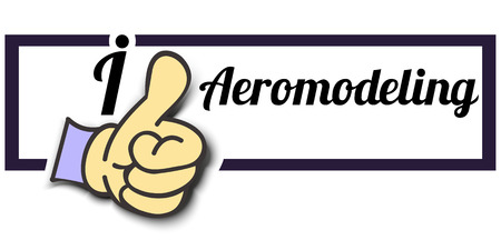 Frame "I Like Aeromodeling" Thumb Up! Vector graphic logo eps10.のイラスト素材