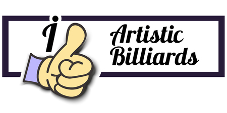 Frame "I Like Artistic Billiards" Thumb Up! Vector graphic logo eps10.のイラスト素材