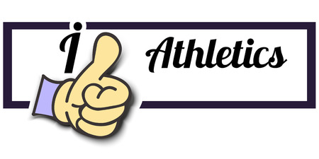 Frame "I Like Athletics" Thumb Up! Vector graphic logo eps10.のイラスト素材
