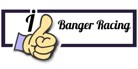 Frame "I Like Banger Racing" Thumb Up! Vector graphic logo eps10.のイラスト素材