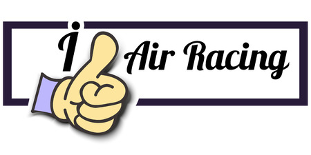 Frame "I Like Air Racing" Thumb Up! Vector graphic logo eps10.のイラスト素材