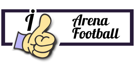 Frame "I Like Arena Football" Thumb Up! Vector graphic logo eps10.のイラスト素材