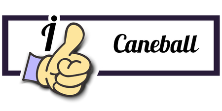 Frame "I Like Caneball" Thumb Up! Vector graphic logo eps10.のイラスト素材