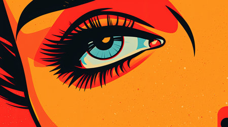 The girl's eye. Fantasy concept, Illustration painting. Digital art.