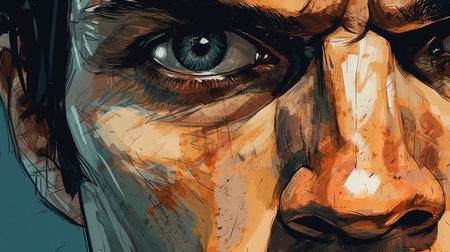 Portrait of a man. Fantasy concept, Illustration painting. Digital art.の写真素材