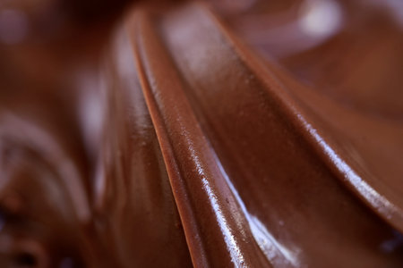 Texture from melted chocolate.Food background.の写真素材