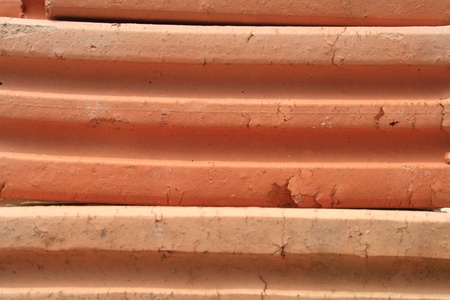 New red brick wall as backgroundの写真素材