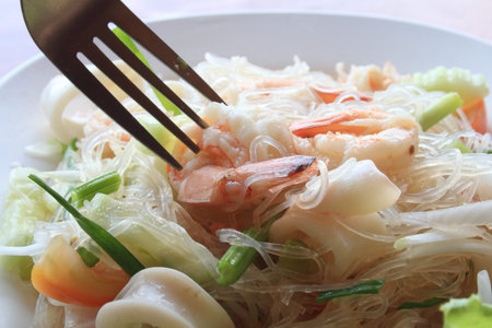 Seafood and vermicelli salad