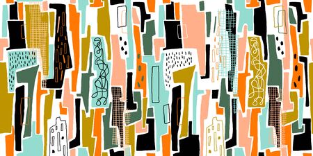 Abstract seamless pattern with geometric designのイラスト素材