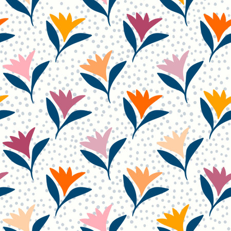 Floral seamless pattern, decorative designのイラスト素材