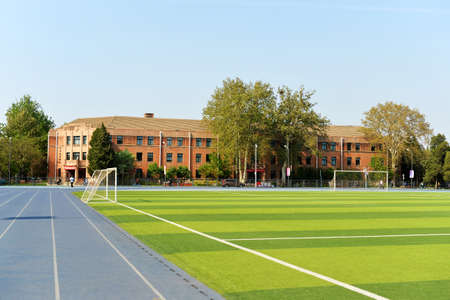 April 20, 2021, Beijingï¼ Tsinghua University, West Gymnasium Scenery-1.のeditorial素材