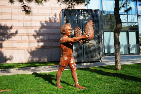 April 20, 2021, Beijing: Tsinghua University campus scenery.のeditorial素材