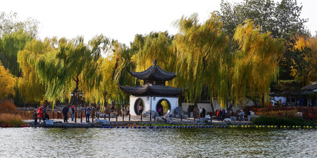 November 7, 2020, Beijing: Taoranting Park with autumn scenery.