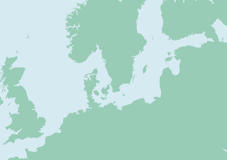 vector Map of North Europe with Baltic seaのイラスト素材