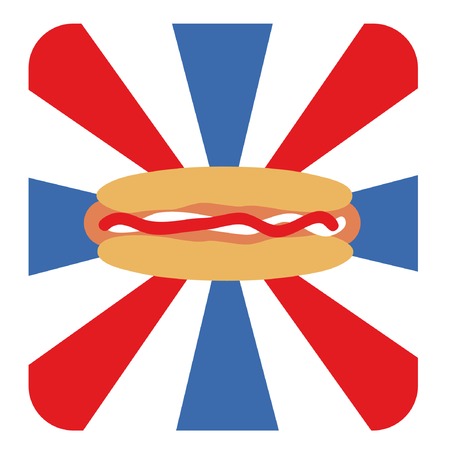 vector illustration for national hotdog's dayのイラスト素材