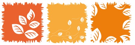 vector set of autumnal backgroundのイラスト素材