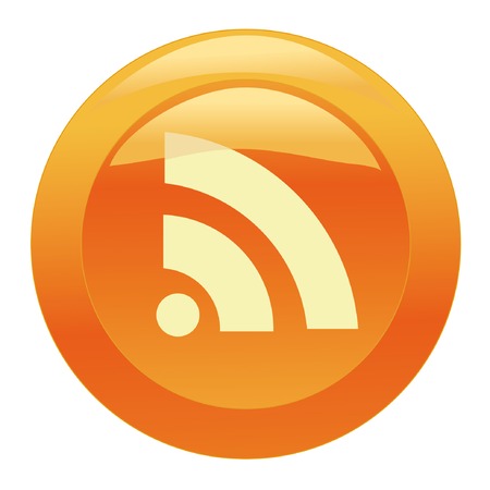 Orange round rss buttonのイラスト素材