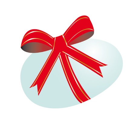 Easter egg with red bowのイラスト素材