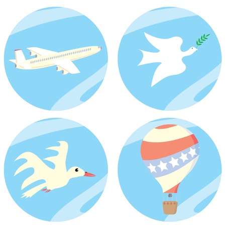A set of icons のイラスト素材