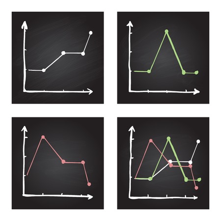 Handdrawn set of infographic elementsのイラスト素材