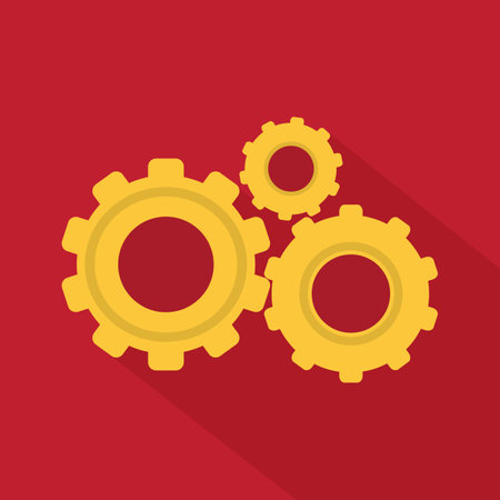Flat Style Icon with Long Shadowのイラスト素材