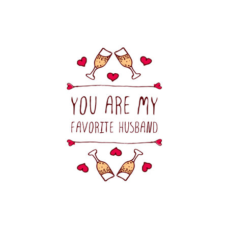 Saint Valentine\'s day greeting card. のイラスト素材