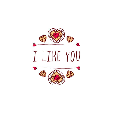 Saint Valentine\'s day greeting card. のイラスト素材