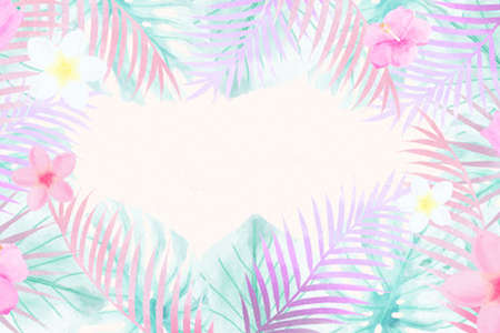 frame with flowers for invitationsの写真素材